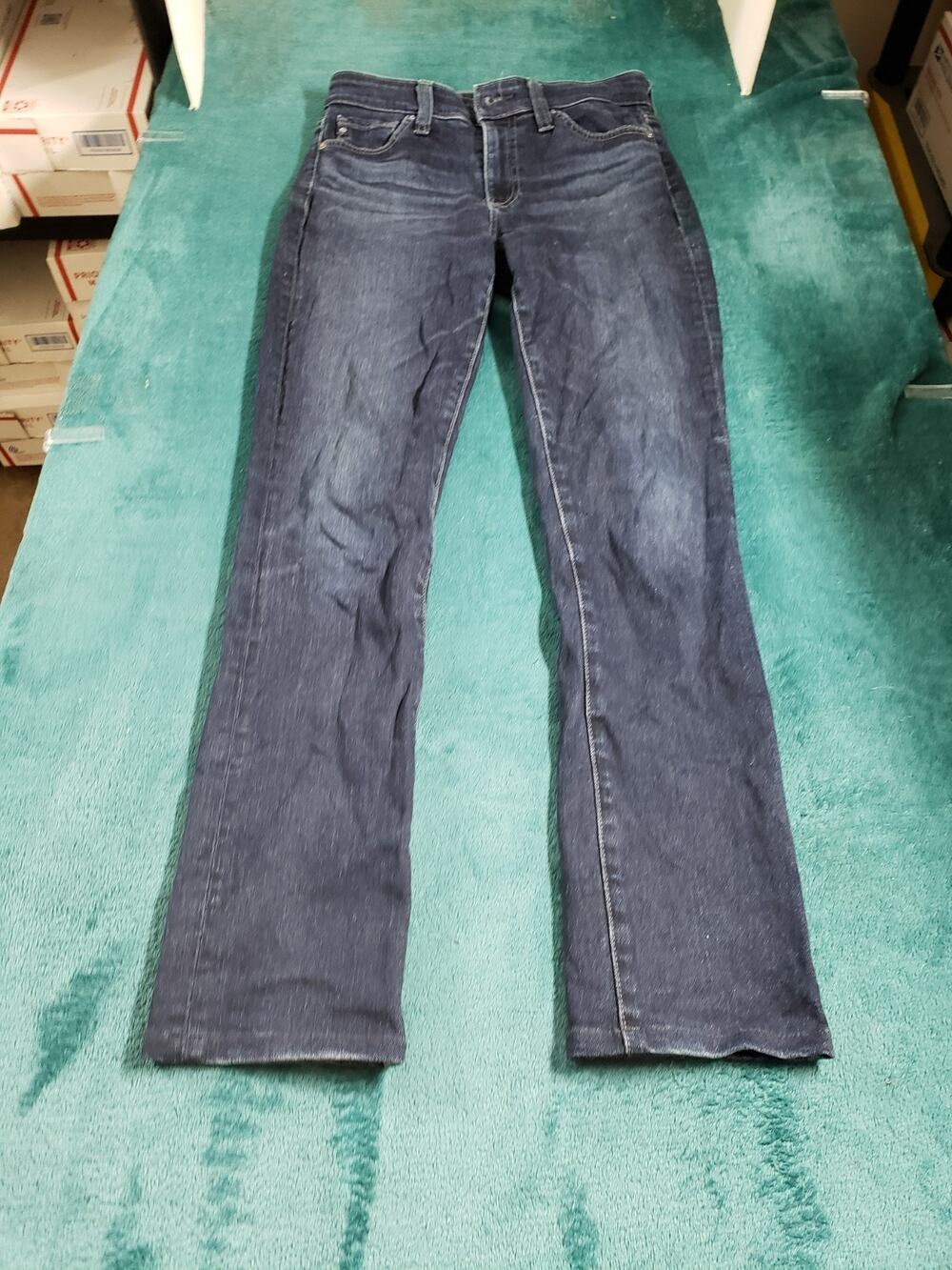 Adriano Goldschmied Jeans Size 24 Women Blue Stretch High Rise Mari Straight